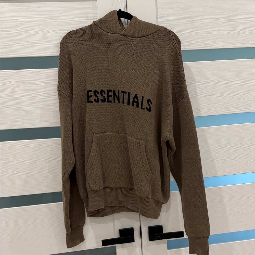 Essentials Tan Turtleneck Men's Sweater